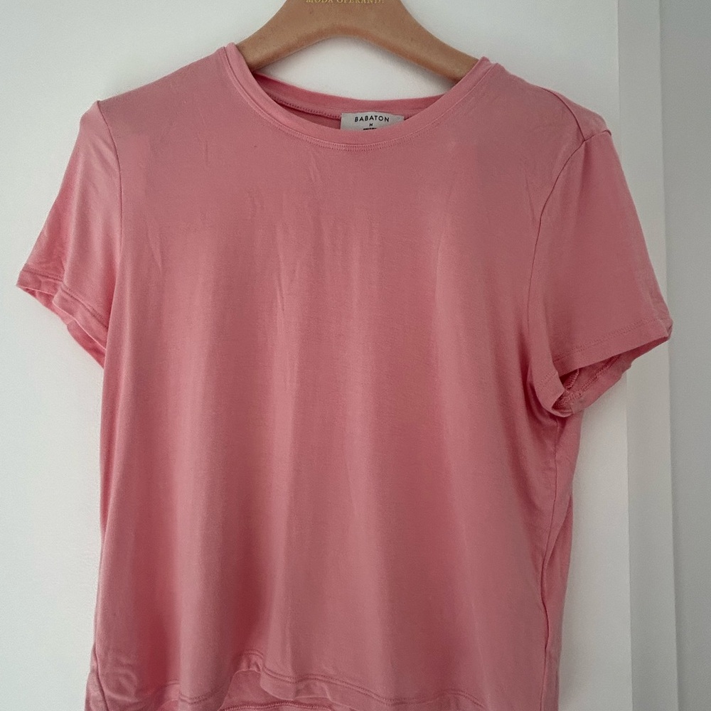 Aritzia Babaton Pink Short Sleeve T Shirt